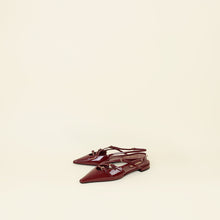 Miu Miu Burgundy Buckles Slingback Flat 39.5