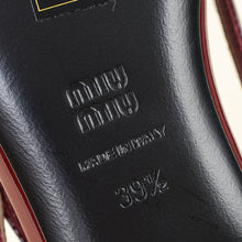 Miu Miu Burgundy Buckles Slingback Flat 39.5