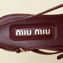 Miu Miu Burgundy Buckles Slingback Flat 39.5
