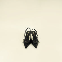 Miu Miu Black Buckles Slingback Pumps 39