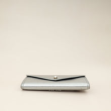 Miu Miu Metallic Silver Crystal Continental Wallet
