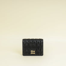 Miu Miu Black Small Matelassé Nappa Wallet