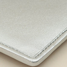 Miu Miu Metallic Silver Matelassé Nappa Card Holder