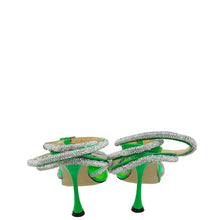 Mach & Mach Green PVC Crystal Bow 110 Pumps 38