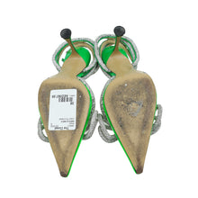 Mach & Mach Green PVC Crystal Bow 110 Pumps 38