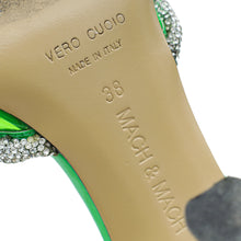 Mach & Mach Green PVC Crystal Bow 110 Pumps 38