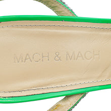 Mach & Mach Green PVC Crystal Bow 110 Pumps 38