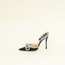 Mach & Mach Black Double Crystal Bow High Heels 38