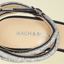 Mach & Mach Black Double Crystal Bow High Heels 38