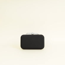 Mach & Mach Black Double Bow Satin Small Clutch
