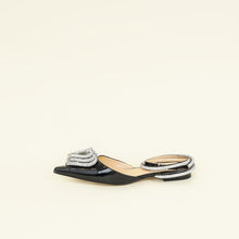 Mach & Mach Black Triple Heart Ankle Strap Flats 41
