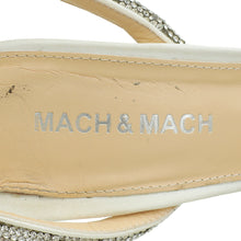 Mach & Mach White Satin Crystal Bow 110 Pumps 36