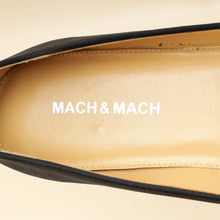 Mach & Mach Black Satin Double Bow Ballet Flats 38