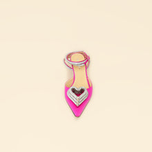 Mach & Mach Fuchsia Satin Triple Heart Pumps 40