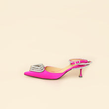 Mach & Mach Fuchsia Satin Triple Heart Pumps 40