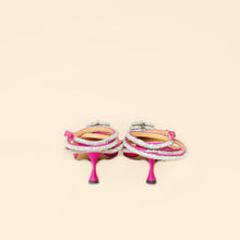 Mach & Mach Fuchsia Satin Triple Heart Pumps 40