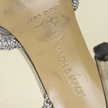 Mach & Mach Bicolor PVC & Crystal Bow 105 Ankle Strap Pointed Pumps 38.5