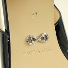 Mach & Mach Black Pointed Toe Crystal Bow Pumps 37