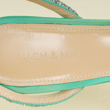 Mach & Mach Green Double Bow Satin Pumps 39