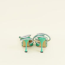 Mach & Mach Green Double Bow Satin Pumps 39