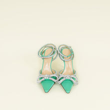 Mach & Mach Green Double Bow Satin Pumps 39