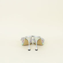 Mach & Mach Iridescent Double Bow Crystals Heeled Mules 41