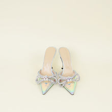 Mach & Mach Iridescent Double Bow Crystals Heeled Mules 41