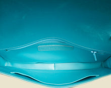 Manolo Blahnik Tiffany Satin Gothisi Jewel Buckle Clutch