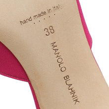 Manolo Blahnik Dark Fuchsia Double Maysale 50 Mules 38
