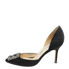 Manolo Blahnik Black Hangisi D'Orsay Pumps 37