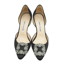 Manolo Blahnik Black Hangisi D'Orsay Pumps 37