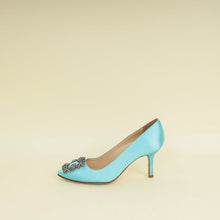 Manolo Blahnik Tiffany Hangisi Satin Pumps 36
