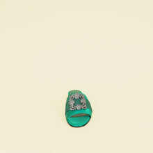 Manolo Blahnik Green Martamod Flat Slides Sandal 36