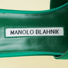Manolo Blahnik Green Martamod Flat Slides Sandal 36