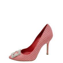 Manolo Blahnik Bicolor Checkered Hangisi Pumps 37