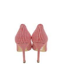 Manolo Blahnik Bicolor Checkered Hangisi Pumps 37