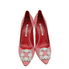 Manolo Blahnik Bicolor Checkered Hangisi Pumps 37