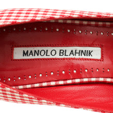 Manolo Blahnik Bicolor Checkered Hangisi Pumps 37