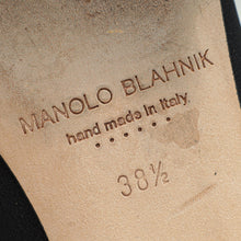 Manolo Blahnik Black Satin Okkava Flat Ballet 38.5