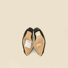 Manolo Blahnik Black Satin Hangisi Flats 38