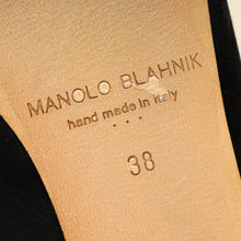 Manolo Blahnik Black Satin Hangisi Flats 38