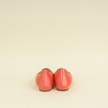 Manolo Blahnik Peach Hangisi Crystal Ballerina Flat 38