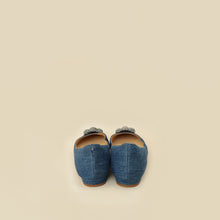 Manolo Blahnik Blue Denim Hangisi Flats 39