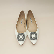 Manolo Blahnik Cream Hangisi Flats 41.5