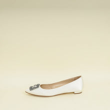Manolo Blahnik Cream Hangisi Flats 41.5