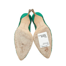 Manolo Blahnik Green Hangisi Lace Embellished Pump 39.5