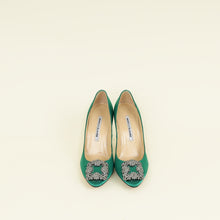 Manolo Blahnik Green Hangisi Buckle Pumps 36.5