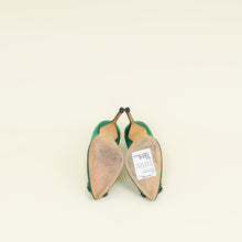 Manolo Blahnik Green Hangisi Buckle Pumps 36.5