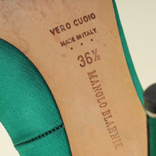 Manolo Blahnik Green Hangisi Buckle Pumps 36.5