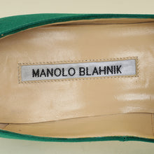 Manolo Blahnik Green Hangisi Buckle Pumps 36.5